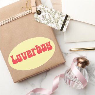 Loverboy Retro Ovaler Aufkleber