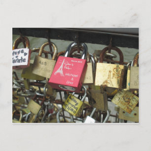 Lovers Bridge - Paris Liebe Locks, Frankreich - Zo Postkarte