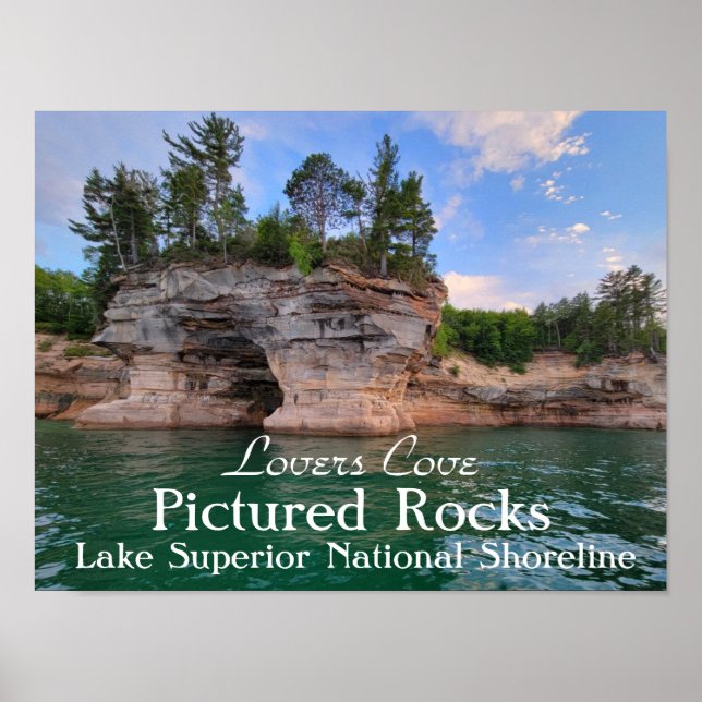 Lovers Cove Pictured Rocks Poster (Vorne)