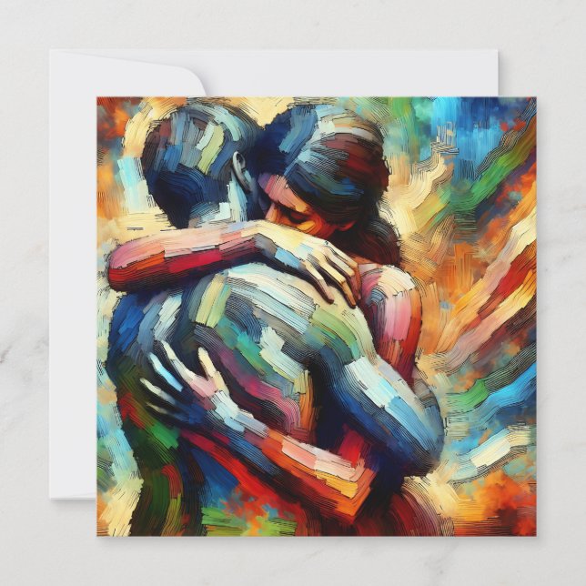 Lover's Embracing ai Oil Paint Style (Vorderseite)