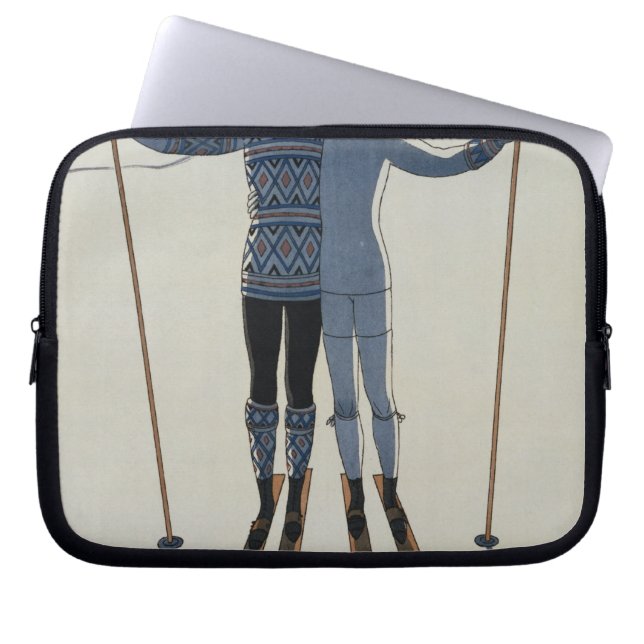 <Lovers in the Snow> durch Georges Barbier Laptopschutzhülle (Vorderseite)