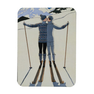 <Lovers in the Snow>von Georges Barbier Magnet