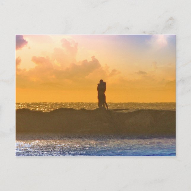 Lovers Kiss Postkarte (Vorderseite)