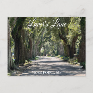 Lover's Lane, Moss Point, MS Postcard Feiertagspostkarte
