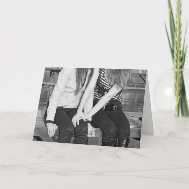 Lovers on Bench Karte (Vorderseite)