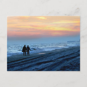 Lovers Sunset Beach Walk Postkarte