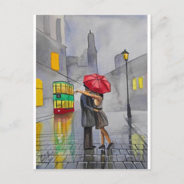 LOVERS UMBRELLA POSTKARTE (Vorderseite)