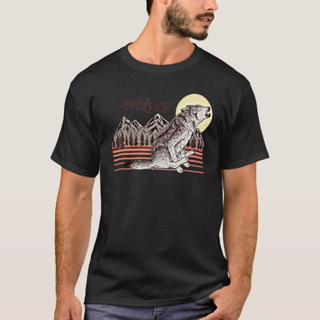 Loves Wolves wolf Cute T-Shirt (Vorderseite)