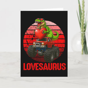 Lovesaurus Dinosaur-Monstertruck Valentinstag Klei Karte