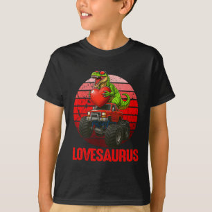 Lovesaurus Dinosaur-Monstertruck Valentinstag Klei T-Shirt