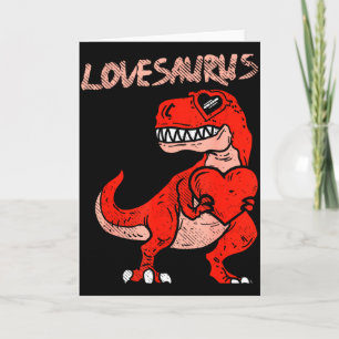 Lovesaurus Trex Dinosaur Herz Süß Valentinstag Karte