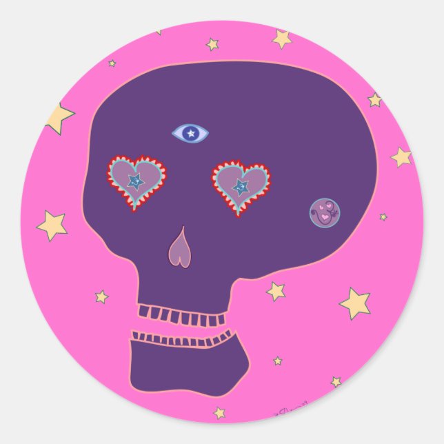 LoveSkull Sticker (Vorderseite)
