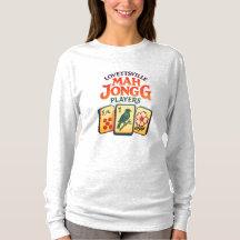 Lovettsville Mah-Jongg-Spielerin Langarmshirt