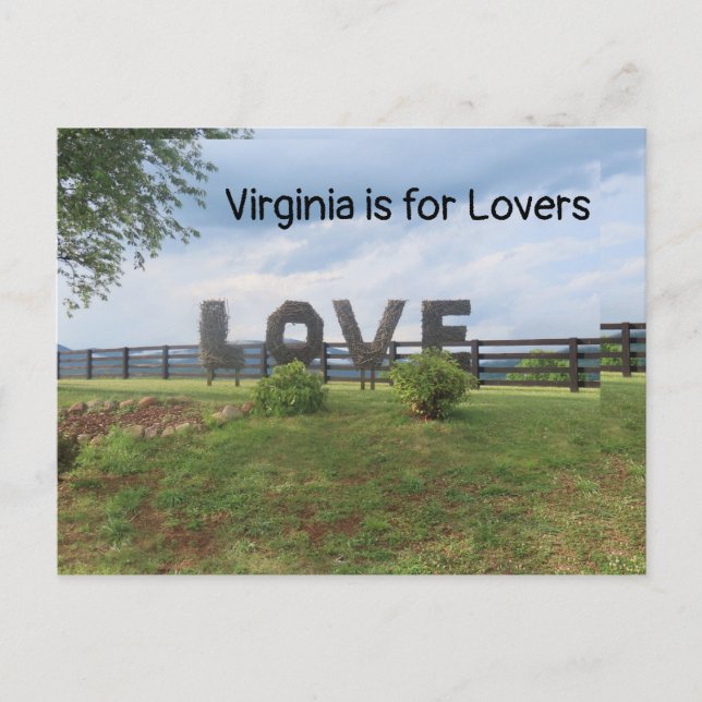 LOVEworks Sign - Crozet, VA Postkarte (Vorderseite)