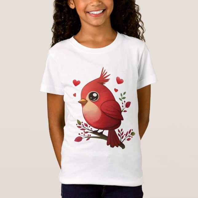 Lovey-Dovey Red Kardinal T-Shirt (Vorderseite)