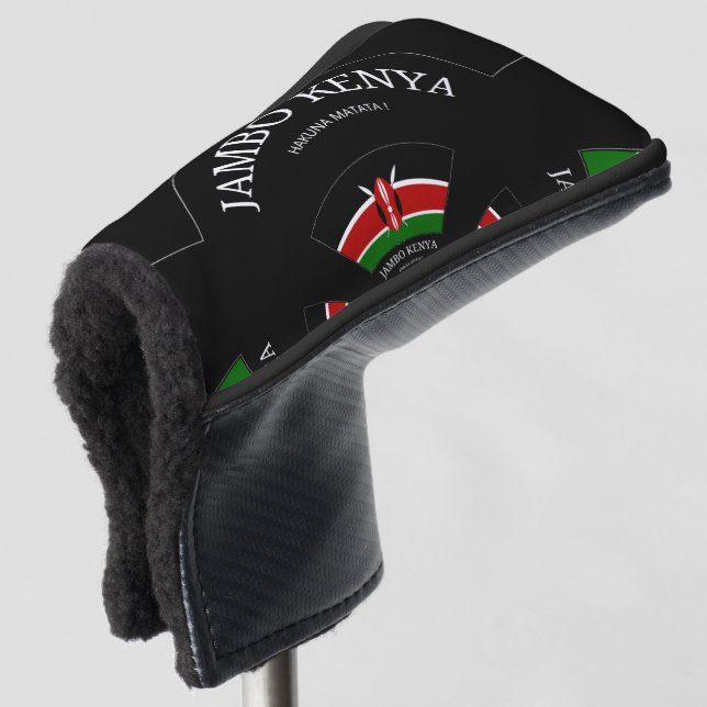 Lovey Kenya Text Art Design Golf Headcover (3/4 Vorderseite)