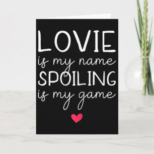 Lovie ist mein Name Verwöhnen ist mein Spiel Lusti Karte