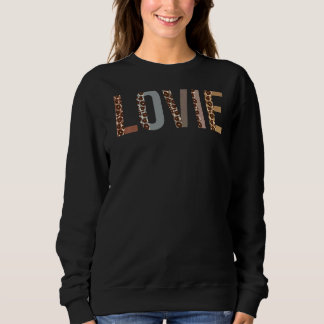 Lovie Leopard Print Mama Niedlich Mütter Tag Oma Sweatshirt