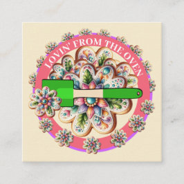 Lovin' From Oven Business Card Version Quadratische Visitenkarte