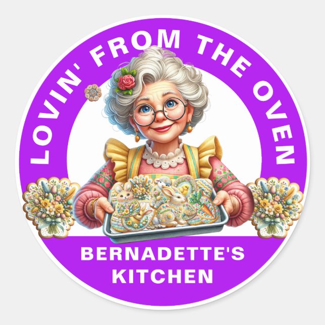 Lovin' From Oven Runder Aufkleber (Vorderseite)