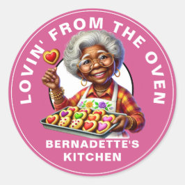 Lovin' From Oven Runder Aufkleber