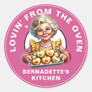 Lovin' From Oven Runder Aufkleber