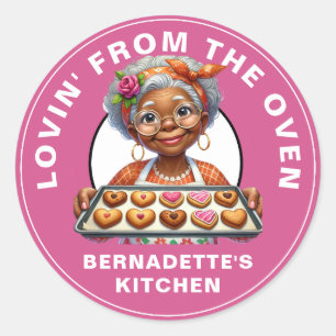 Lovin' From Oven Runder Aufkleber