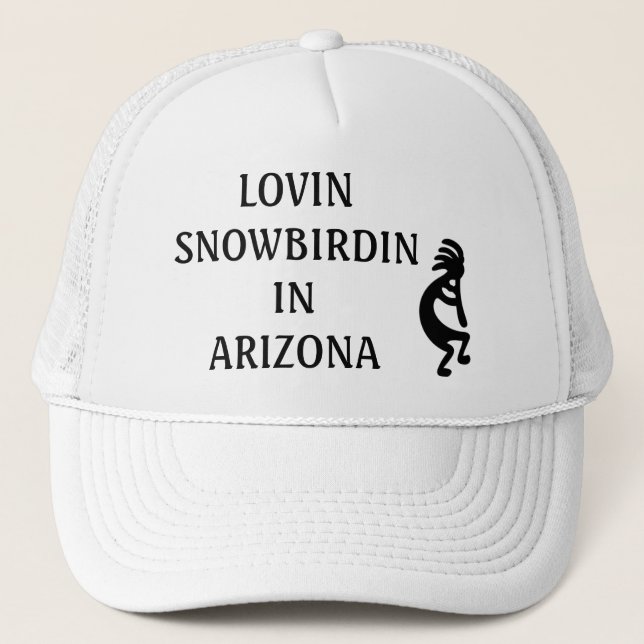 LOVIN SNOWBIRDIN IN ARIZONA KOKOPELLI TRUCKERKAPPE (Vorderseite)