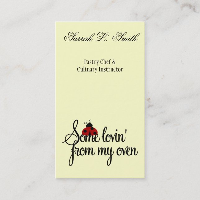 Lovin' von meiner Oven-Visitenkarte Visitenkarte (Vorderseite)