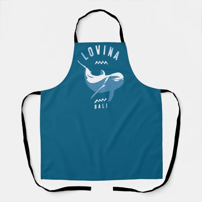 Lovina Bali - Schwimmen mit Delphinen Schürze (Vorderseite)