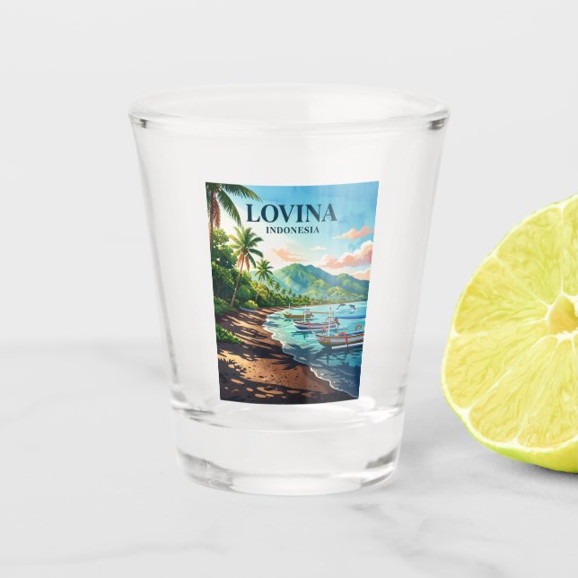 Lovina Beach Indonesien Schnapsglas (Vorderseite)