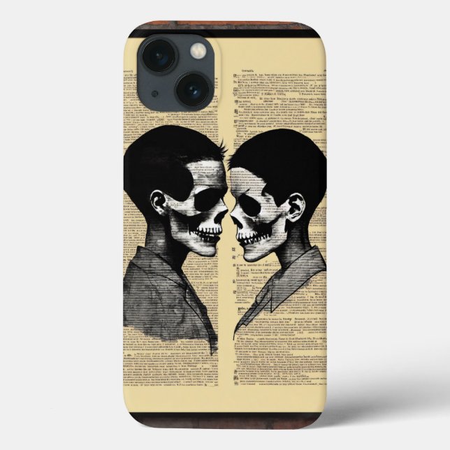 "Loving Black: Two Skulls in Profile iPhone Case" Case-Mate iPhone Hülle (Rückseite)