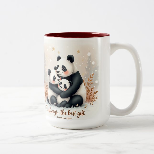 Loving Christmas Mom Mug Zweifarbige Tasse (Rechts)