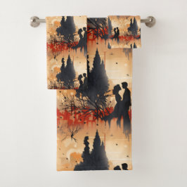 Loving Couple  Badhandtuch Set