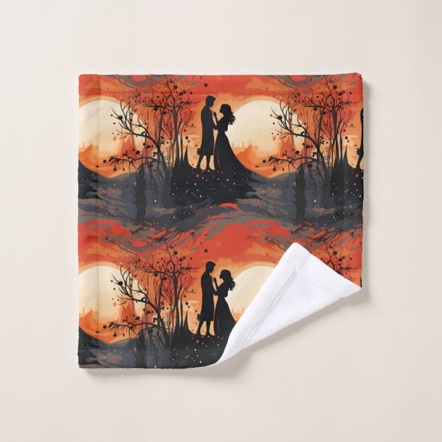 Loving Couple  Badhandtuch Set (Waschlappen)