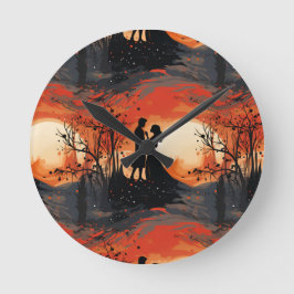 Loving Couple  Runde Wanduhr