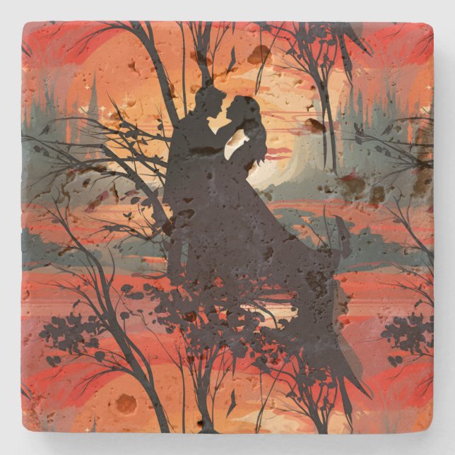 Loving Couple  Steinuntersetzer (Vorderseite)