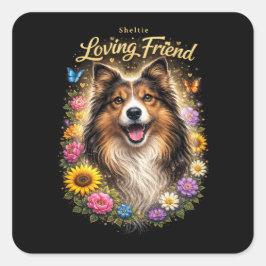 Loving Friend Quadratischer Aufkleber