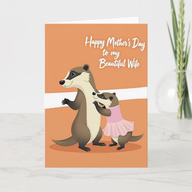 Loving Mustelids Mothers Day Card Karte (Vorderseite)