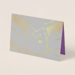 "Loving Owl" Blank Gold Foil Card mit Umschlag Folienkarte