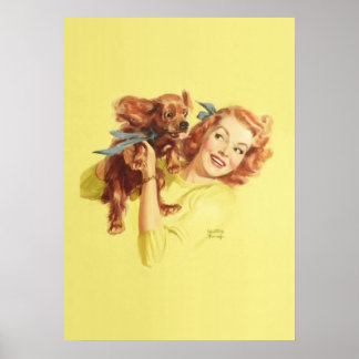 LOVING PUP BUTTON UP Poster 20 x 28