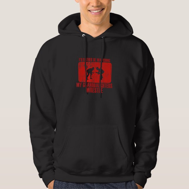 Loving Rather Be Watching Granddaughters Wrestle Hoodie (Vorderseite)