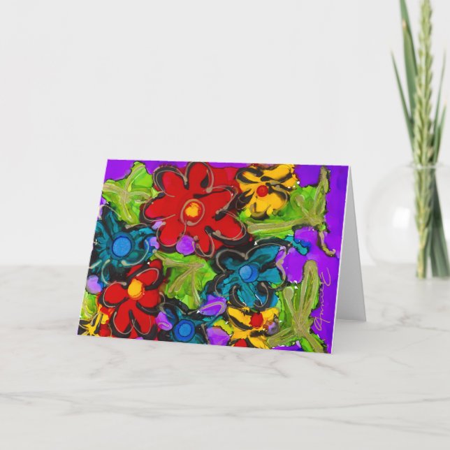 Lovitude Blank Card springen mit Freude Dankeskarte (Vorderseite)