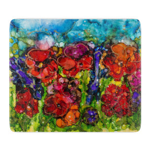 Lovitude Hot Mess Garden Glas Cutting Board Schneidebrett