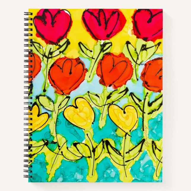 Lovitude Journal kommend Tulips Notizbuch (Vorderseite)