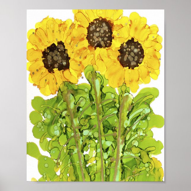 Lovitude Poster 3 Sonnenblumen (Vorne)