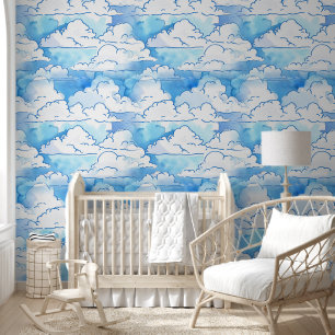 Lovley Sky Clouds - Nahtloses Muster 4 Tapete
