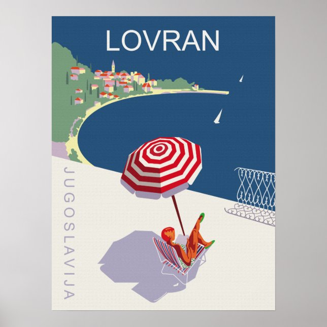 Lovran, Jugoslawien, Kroatien Poster (Vorne)