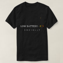 Low Battery Socially | Minimalistischer lustiger Z
