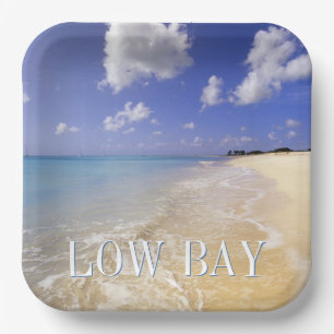 Low Bay Beach, Barbuda, Antigua Pappteller